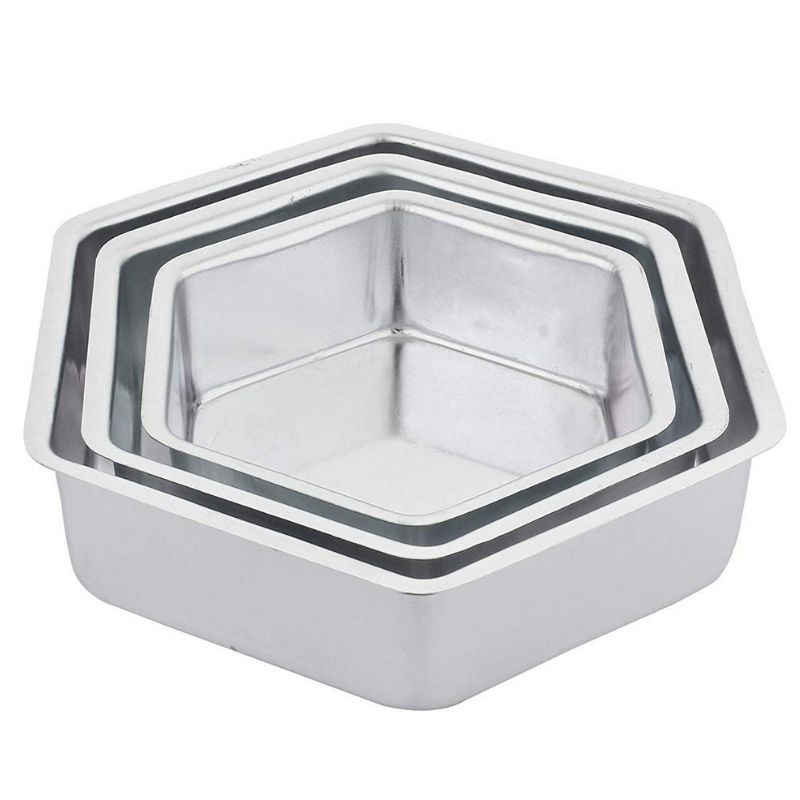 ALUMINIUM CAKE TIN HEXAGON